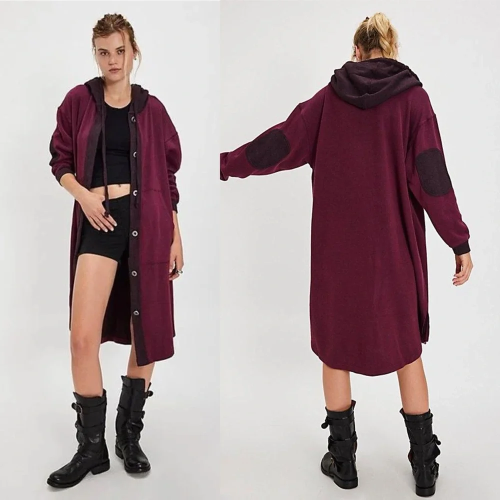 NWT Free People Tomorrows Long Hoodie Sweatshirt Cardigan